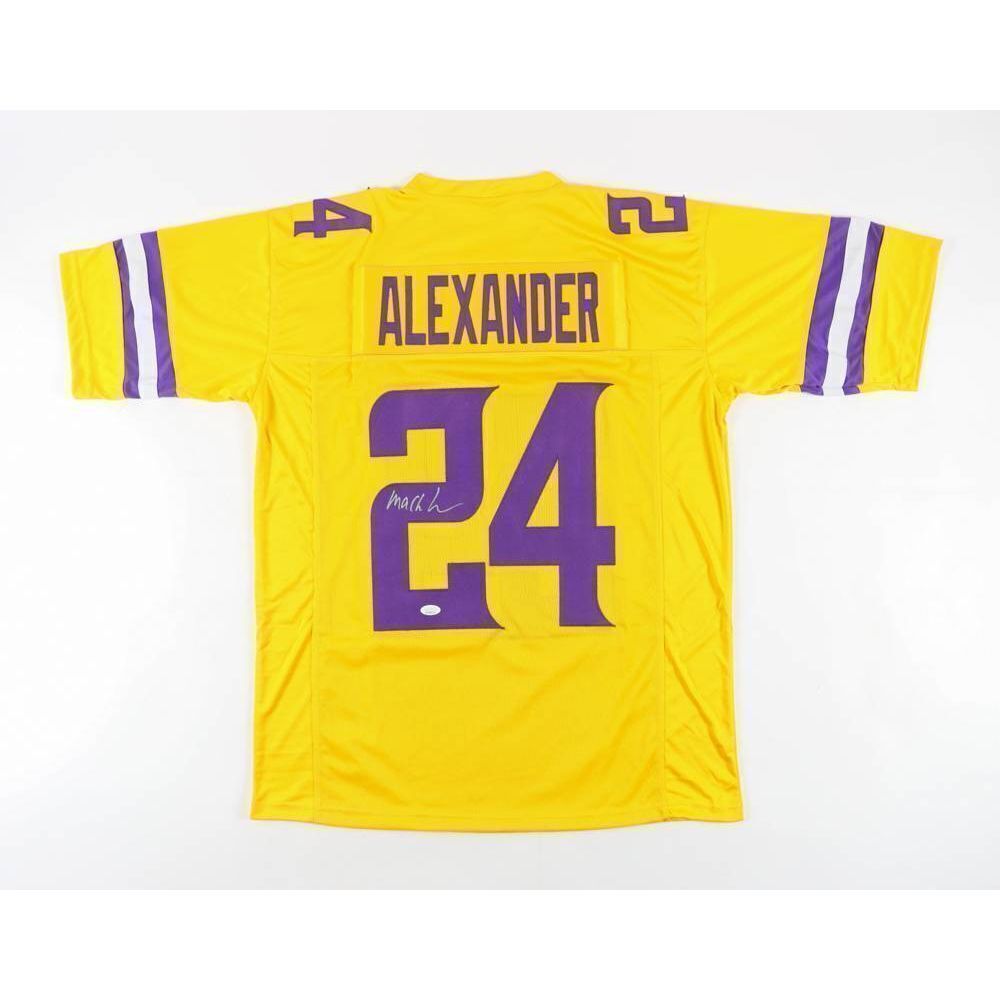 MacKenzie Alexander Custom Autographed Minnesota Throwback Jersey COA. Size XL